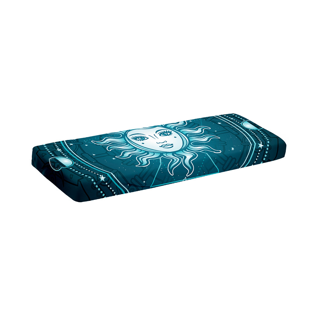 Geometric Celestial Sun And Moon Print Piano Keyboard Cover