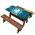 Geometric Celestial Sun And Moon Print Picnic Table Cover