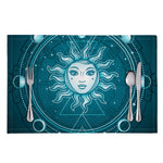 Geometric Celestial Sun And Moon Print Placemat