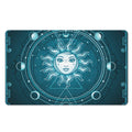 Geometric Celestial Sun And Moon Print Polyester Doormat