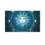 Geometric Celestial Sun And Moon Print Polyester Flag