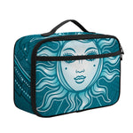 Geometric Celestial Sun And Moon Print Portable Lunch Bag