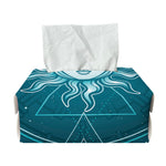 Geometric Celestial Sun And Moon Print Rectangle Tissue Box Cover
