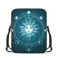 Geometric Celestial Sun And Moon Print Rectangular Crossbody Bag
