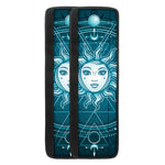 Geometric Celestial Sun And Moon Print Refrigerator Handle Covers