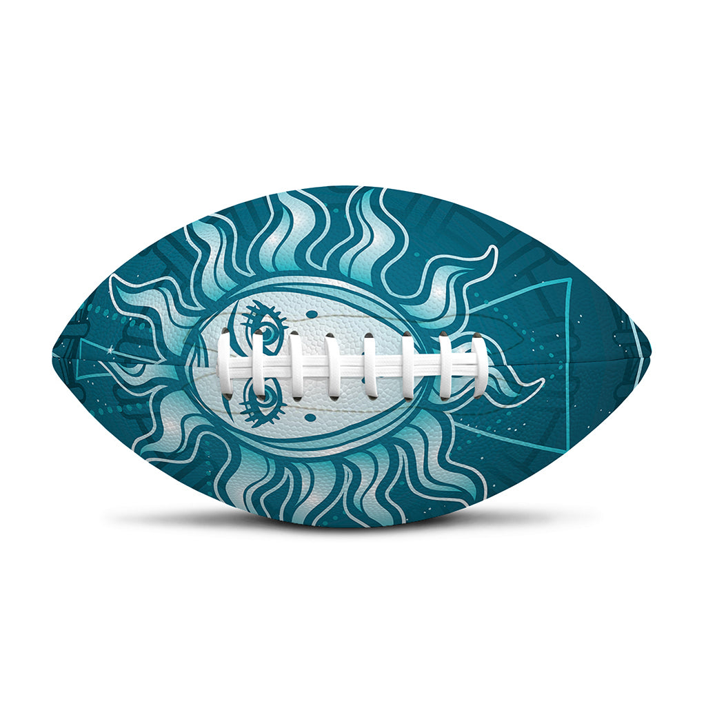 Geometric Celestial Sun And Moon Print Rugby Ball