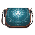 Geometric Celestial Sun And Moon Print Saddle Bag