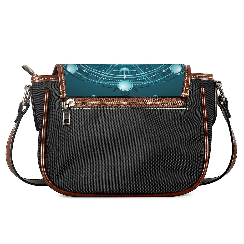 Geometric Celestial Sun And Moon Print Saddle Bag