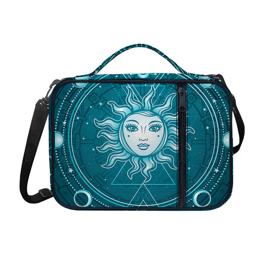 Geometric Celestial Sun And Moon Print Shoulder Strap Bible Bag