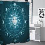 Geometric Celestial Sun And Moon Print Shower Curtain