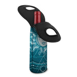 Geometric Celestial Sun And Moon Print Single Neoprene Wine Tote