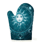 Geometric Celestial Sun And Moon Print Single Oven Mitt