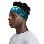 Geometric Celestial Sun And Moon Print Sports Headband
