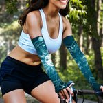 Geometric Celestial Sun And Moon Print Sun Protection Arm Sleeves