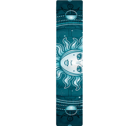 Geometric Celestial Sun And Moon Print Table Runner