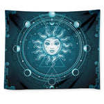 Geometric Celestial Sun And Moon Print Tapestry