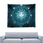 Geometric Celestial Sun And Moon Print Tapestry