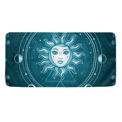 Geometric Celestial Sun And Moon Print Towel