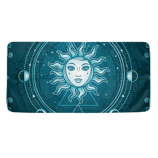 Geometric Celestial Sun And Moon Print Towel