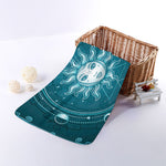 Geometric Celestial Sun And Moon Print Towel