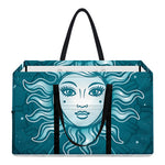 Geometric Celestial Sun And Moon Print Utility Tote Bag