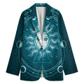 Geometric Celestial Sun And Moon Print Women's Blazer