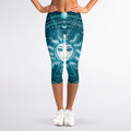 Geometric Celestial Sun And Moon Print Women's Capri Leggings