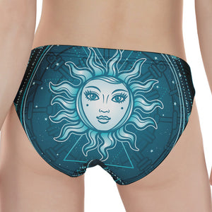 Geometric Celestial Sun And Moon Print Women's Panties