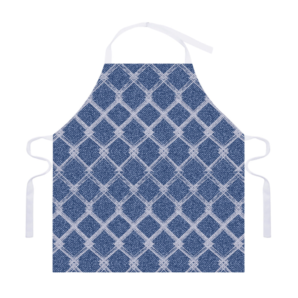 Geometric Denim Jeans Pattern Print Adjustable Apron