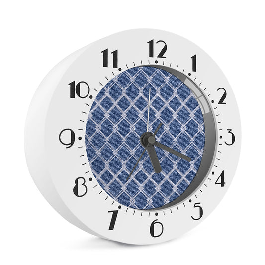 Geometric Denim Jeans Pattern Print Alarm Clock