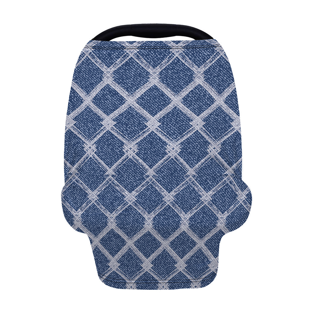 Geometric Denim Jeans Pattern Print Baby Seat Cover