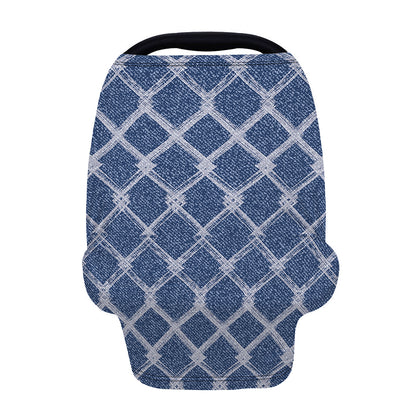 Geometric Denim Jeans Pattern Print Baby Seat Cover