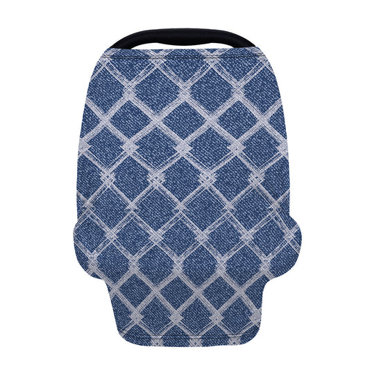 Geometric Denim Jeans Pattern Print Baby Seat Cover