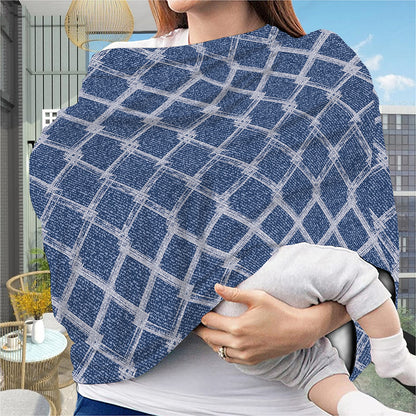 Geometric Denim Jeans Pattern Print Baby Seat Cover