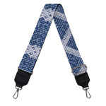Geometric Denim Jeans Pattern Print Bag Strap