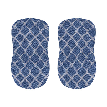 Geometric Denim Jeans Pattern Print Bar Stool Covers