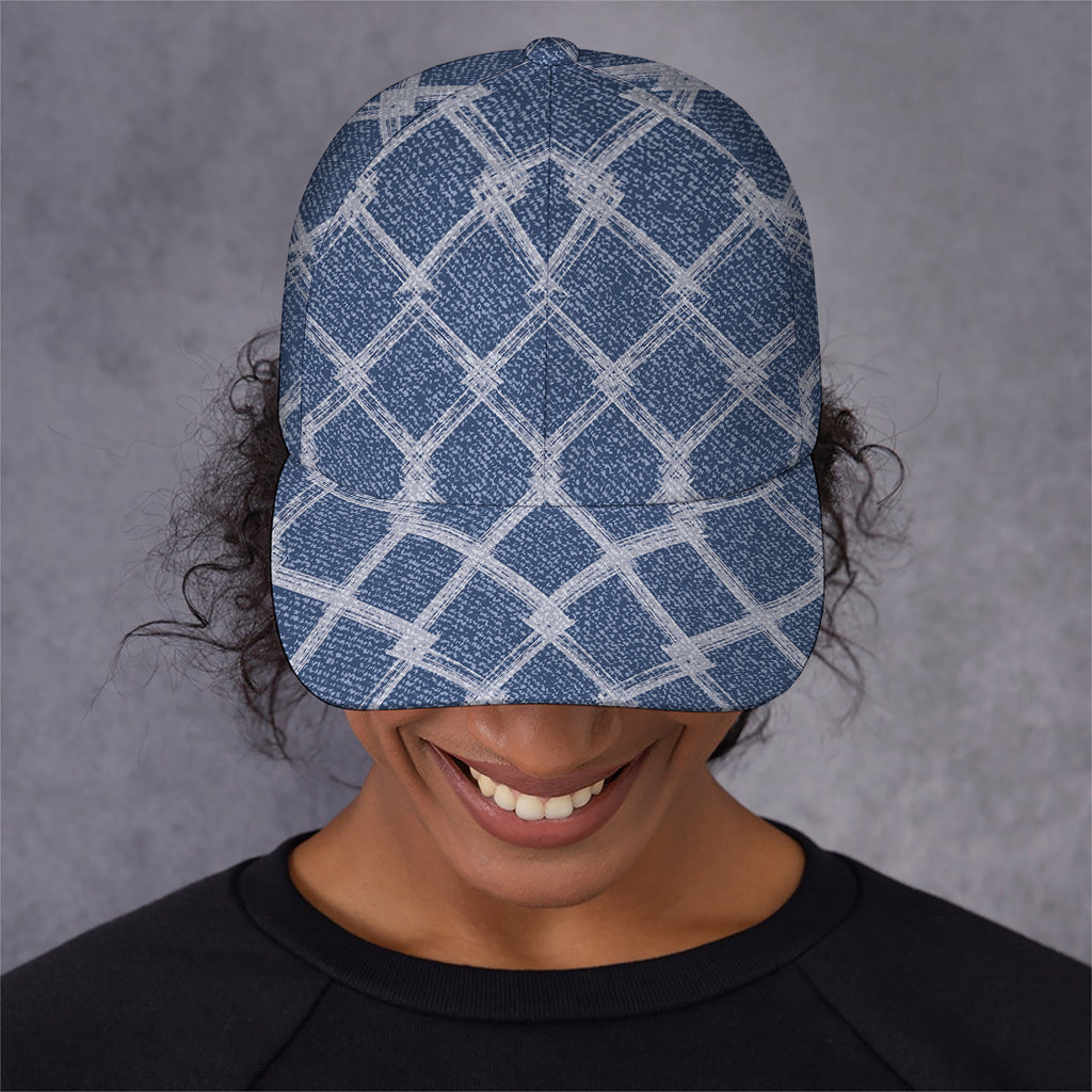 Geometric Denim Jeans Pattern Print Baseball Cap