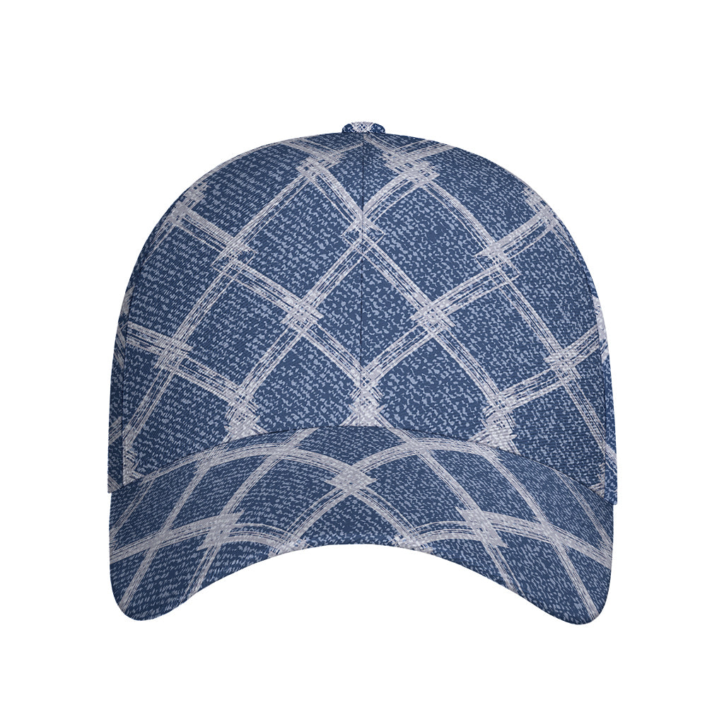 Geometric Denim Jeans Pattern Print Baseball Cap