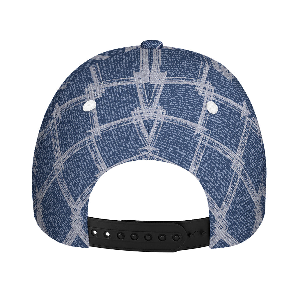 Geometric Denim Jeans Pattern Print Baseball Cap