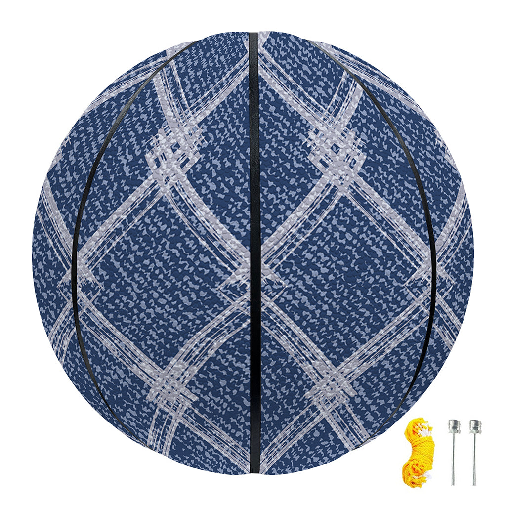 Geometric Denim Jeans Pattern Print Basketball