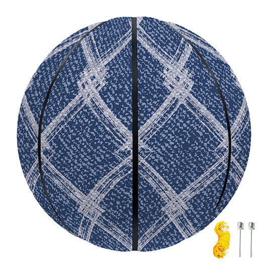 Geometric Denim Jeans Pattern Print Basketball