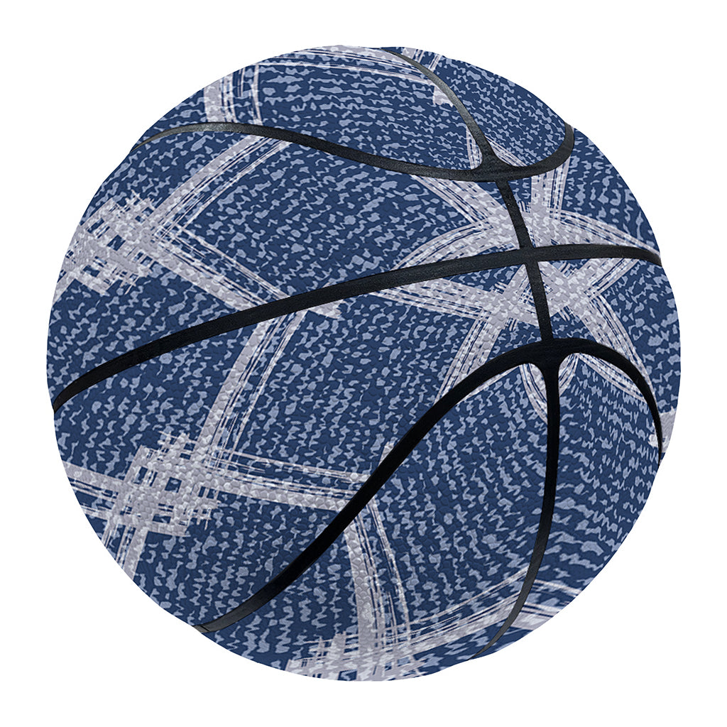 Geometric Denim Jeans Pattern Print Basketball