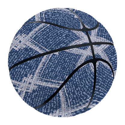Geometric Denim Jeans Pattern Print Basketball
