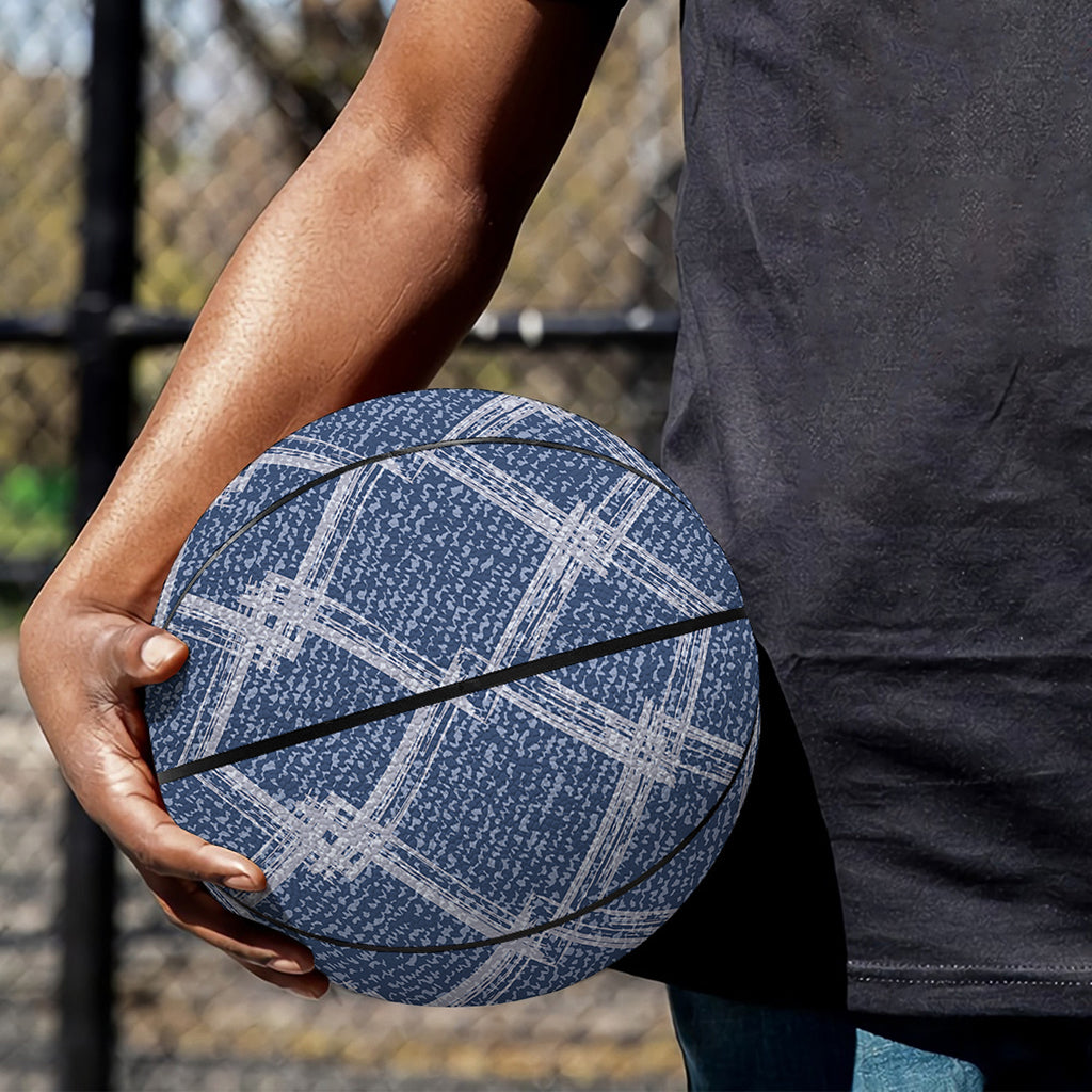 Geometric Denim Jeans Pattern Print Basketball