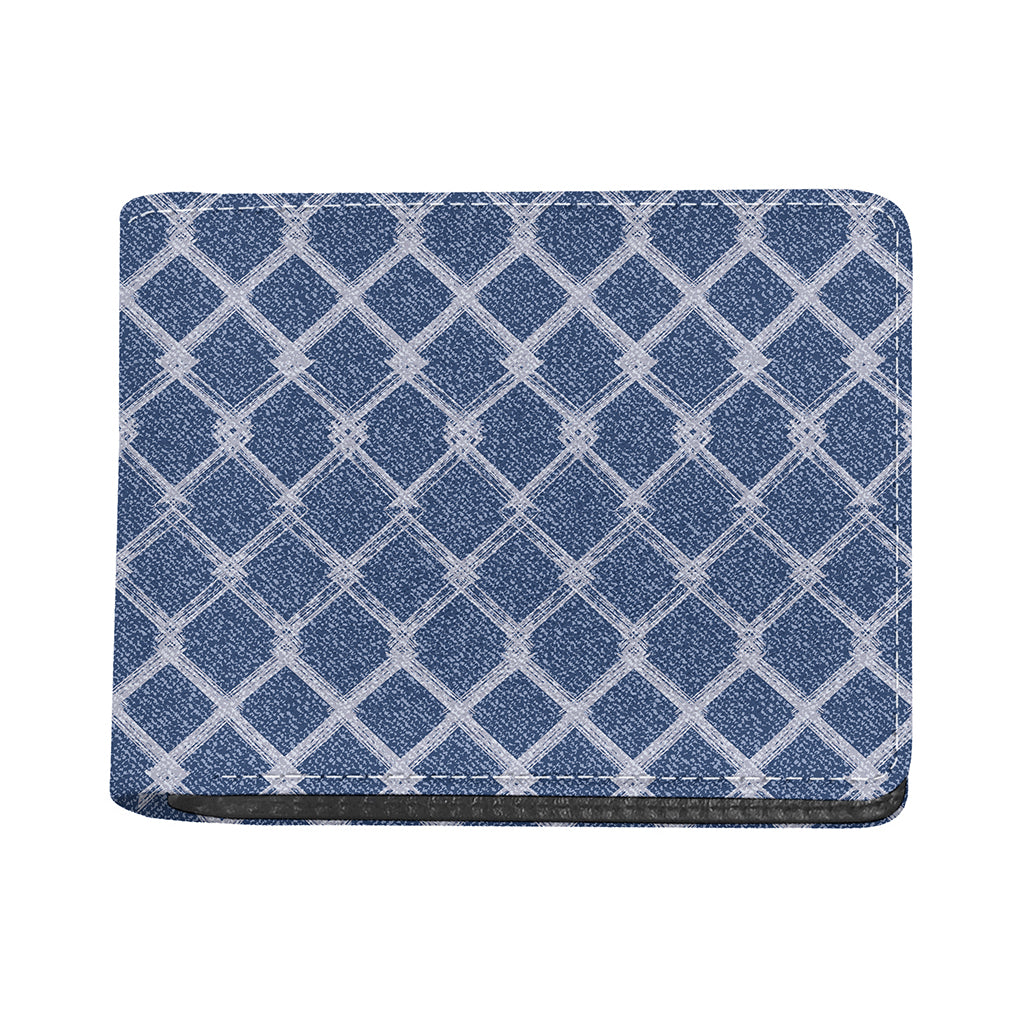 Geometric Denim Jeans Pattern Print Bifold Wallet