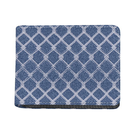 Geometric Denim Jeans Pattern Print Bifold Wallet