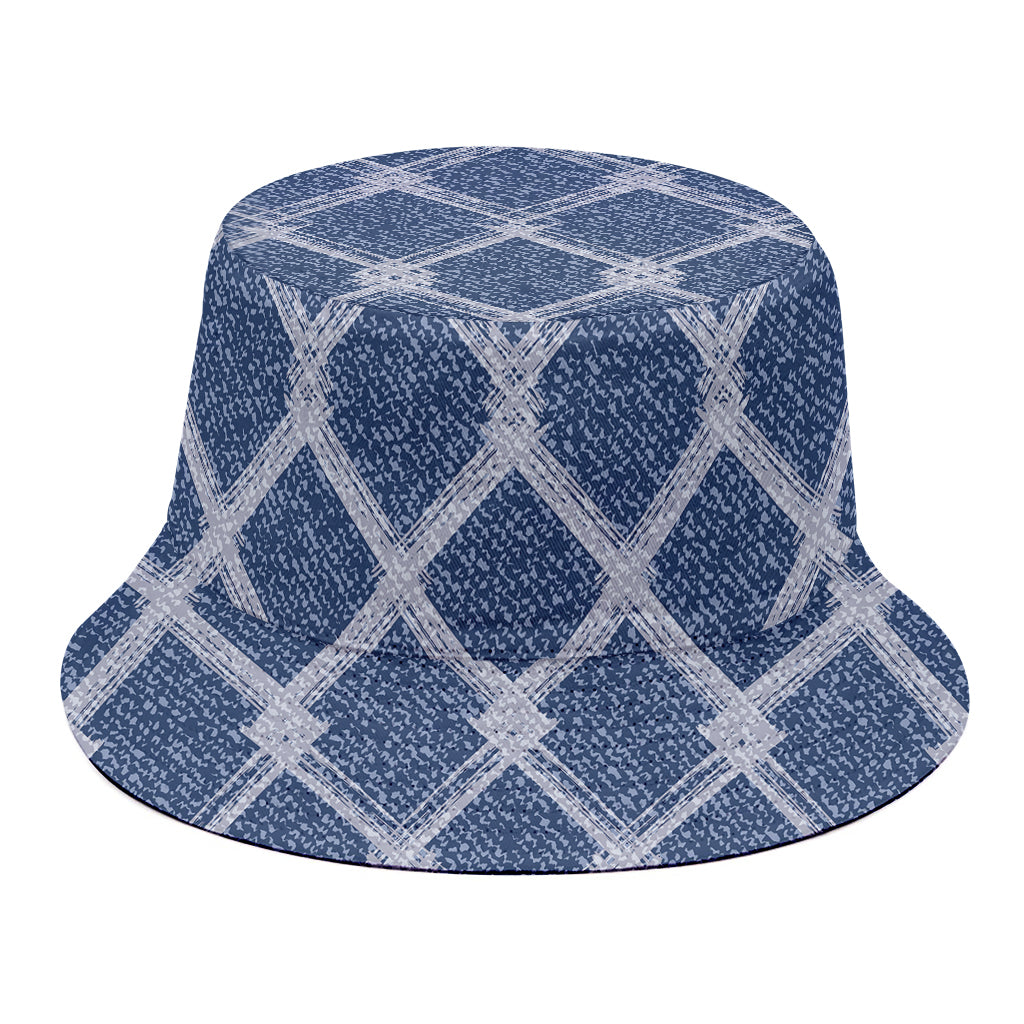 Geometric Denim Jeans Pattern Print Bucket Hat