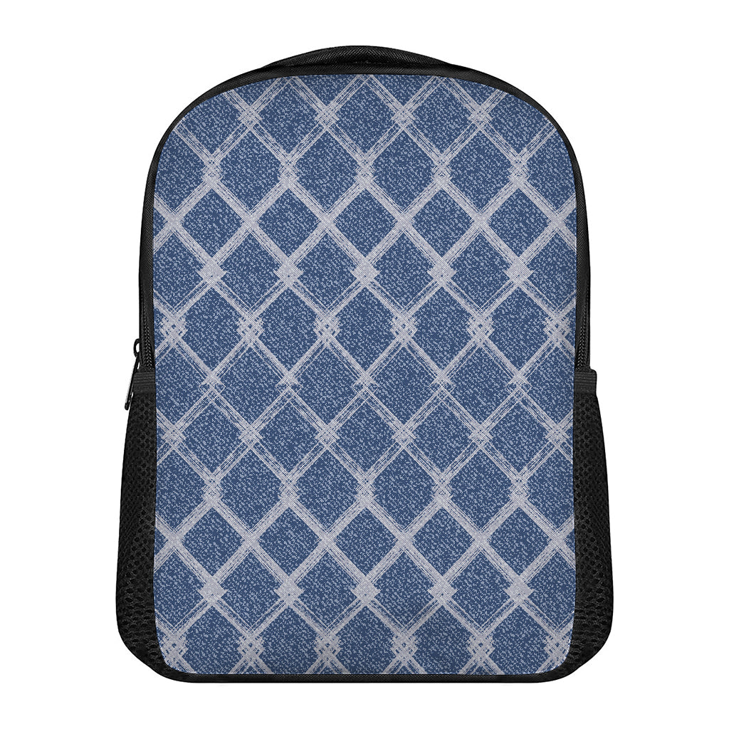 Geometric Denim Jeans Pattern Print Casual Backpack