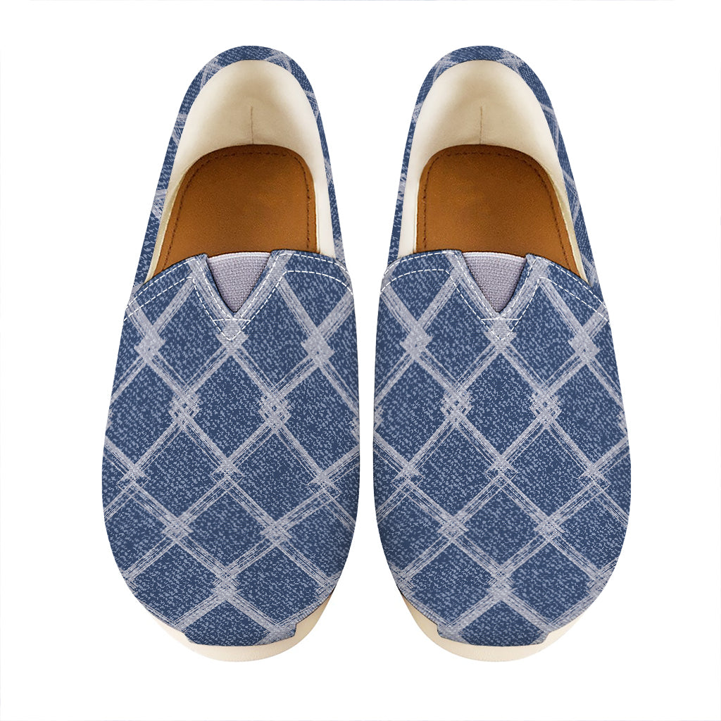 Geometric Denim Jeans Pattern Print Casual Shoes