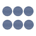 Geometric Denim Jeans Pattern Print Coaster Set